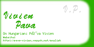 vivien pava business card